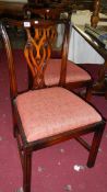 A set of 4 mahogany dining chairs,