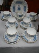 A 21 piece Coalport Revelry tea set.