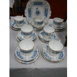 A 21 piece Coalport Revelry tea set.