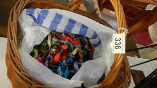 A basket of embroidery silks.