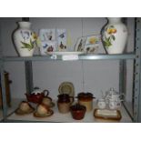 A mixed lot of china including pair of Spode vases.