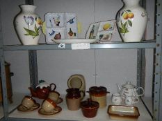 A mixed lot of china including pair of Spode vases.