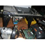 A quantity of electric tools including sander, saw etc.