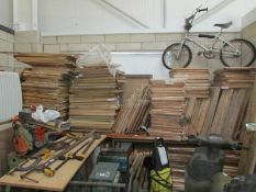A huge quantity of cabinet doors, timber etc.