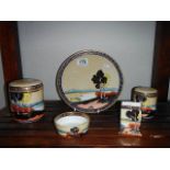 5 pieces of hand painted Noritake porcelain.