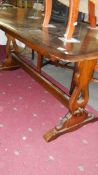 An oak refectory table.