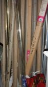 A large quantity of curtain poles.
