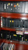 4 shelves of VHS videos,