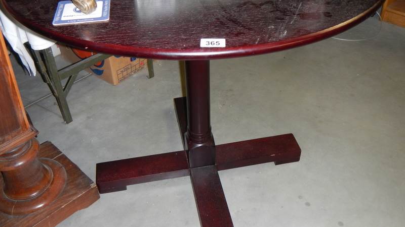 A circular table,