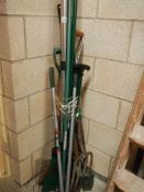 A quantity of gardening tools,