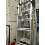 2 aluminium ladders.