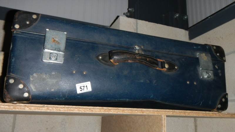 A vintage suitcase.