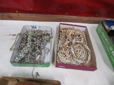 2 trays of costume jewellery.