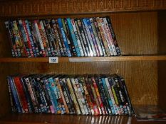 A collection of DVD's (2 shelves)