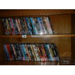 A collection of DVD's (2 shelves)