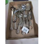 A mixed lot of silver plate cutlery etc.