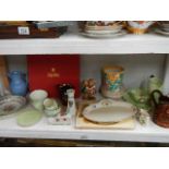 A mixed lot of collectable china including Copeland Spode, Carlton ware, Luster,