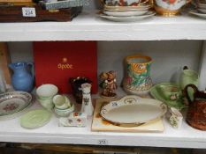 A mixed lot of collectable china including Copeland Spode, Carlton ware, Luster,