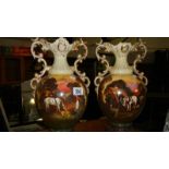 A pair of Victorian vases,