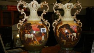 A pair of Victorian vases,