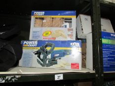 A Powercraft electric DIY biscuit jointer and accessory set.