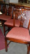 A set of 4 mahogany chairs.