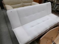 A retro style leather bed settee.