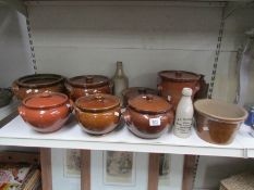 A large quantity of old cooking pots and beer bottles including Selby and Blackpool.