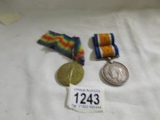 A WW1 war and victory medals for Pte. H.Bugg, Lincolnshire regiment.