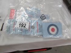 12 R.A.F aircraft pin badges including Hurricane, Red Arrows, Chinook, Sentry and Wings.