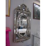 A decorative Italian style mirror,.