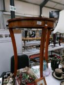 A D Shaped Yew wood effect hall table.