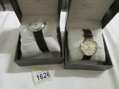 2 Rotary wrist watches in boxes (as new)