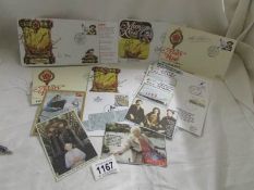 A collection of Mary Rose stamp covers and signed Titanic stamp covers.