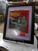 A framed and glazed 1959 'The Ring' magazine singed by Floyd Patterson, Sonny Liston,