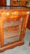 A Victorian mahogany inlaid pier cabinet,