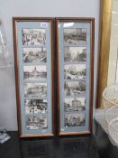 2 framed and glazed postcard collages of New York