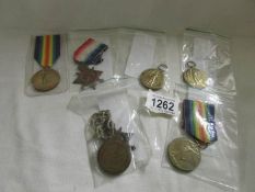 5 1914-16 Victory medals and 2 1914-15 stars, all dedicated, all Yorkshire regiments.