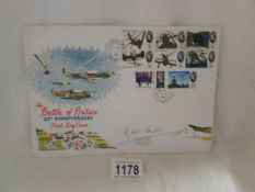 A Battle of Britain 25th anniversary first day cover signed by Douglas Bader.