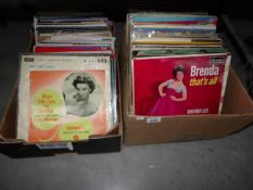 2 boxes of LP records.