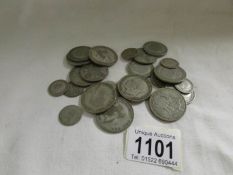 Approximately 210 grams of pre 1947 silver coins.