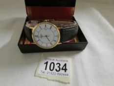 A 9ct gold Rotary quartz wrist watch in working order,