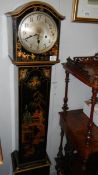 A Lacquered Grandmother clock (movement a/f)