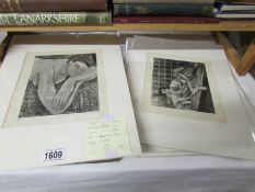 6 Henry Moore shelter sketch prints circa 1940 and 4 Henri Matisse prints circa 1935.