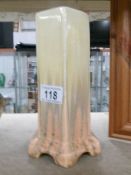 A Ruskin table lamp base, a/f.