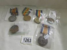 6 1941-18 Lincolnshire regiment medals (1 missing ribbon), 4 Victory medals and2 ware medals,