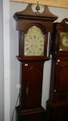 An oak 8 day Grandfather clock, E. Bond, Stirling,.