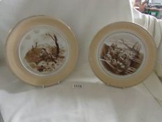 A pair of Grimwades WW1 pictorial plates,.