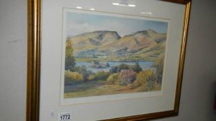 A framed and glazed limited edition print 'Grasmere - Westmorland', signed.