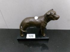 A Bronze Bull Terrier.